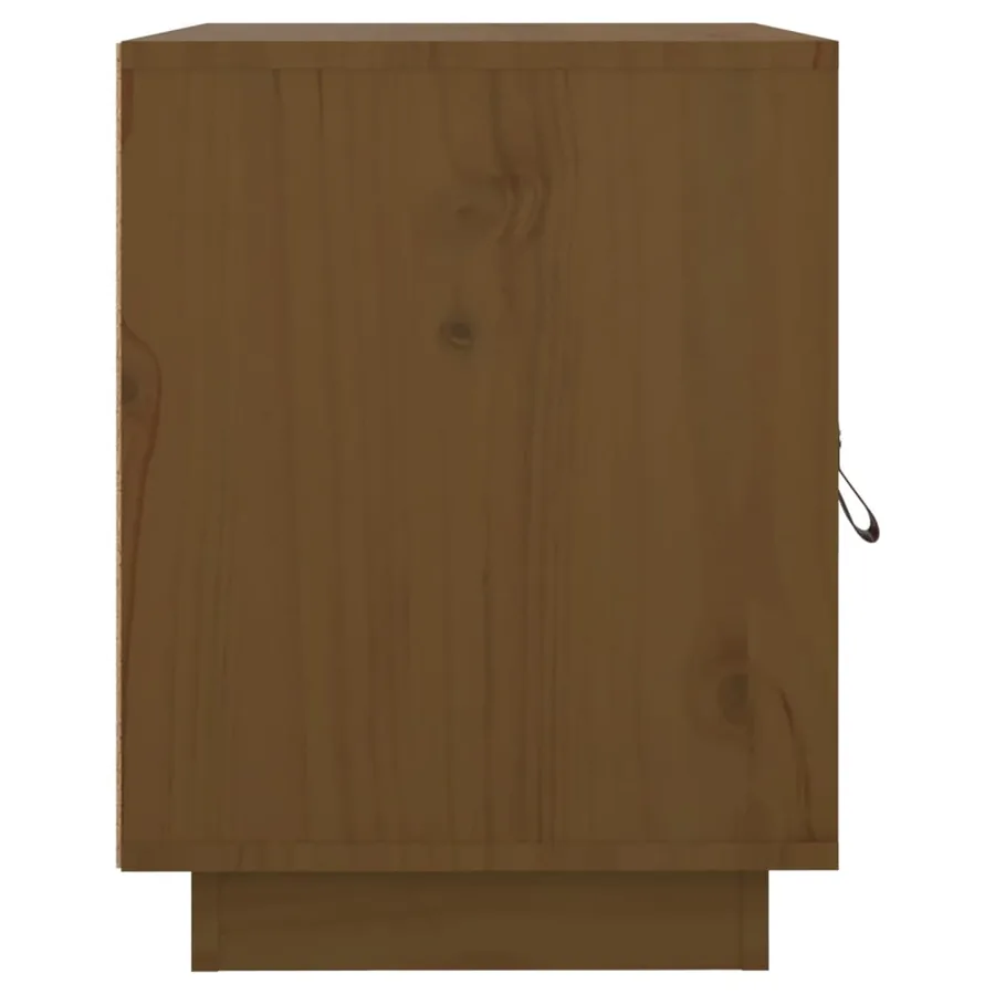 Tables de chevet 2pcs Marron miel 40x34x45cm Bois de pin massif - 7