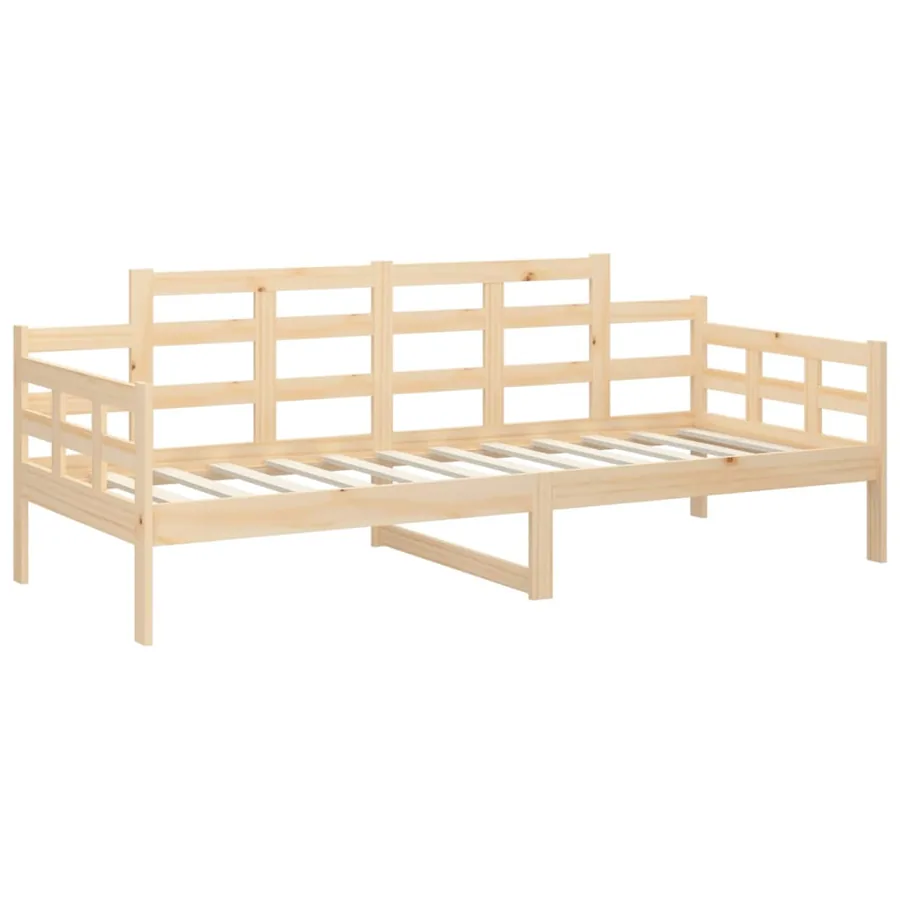 Lit de jour sans matelas bois de pin massif 90x190 cm - 4