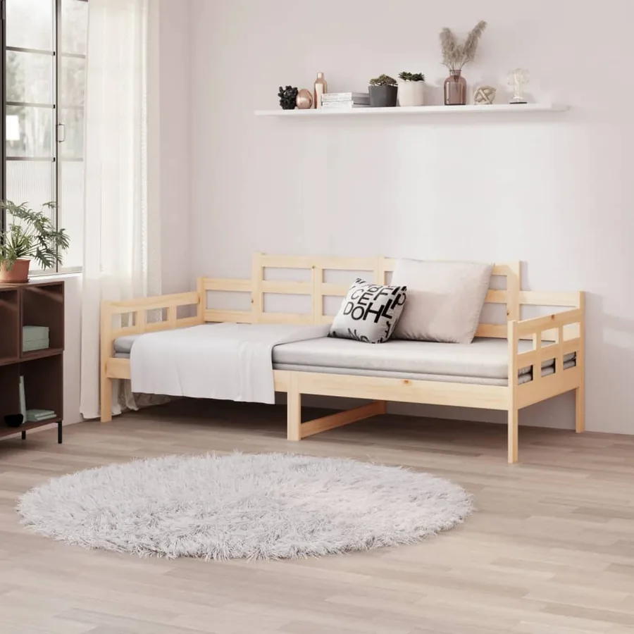 Lit de jour sans matelas bois de pin massif 90x190 cm - 8