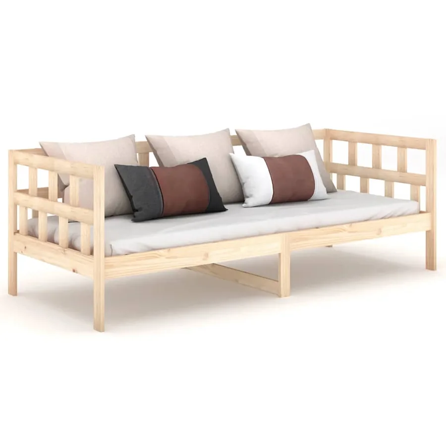 Lit de jour sans matelas bois de pin massif 90x200 cm - 2