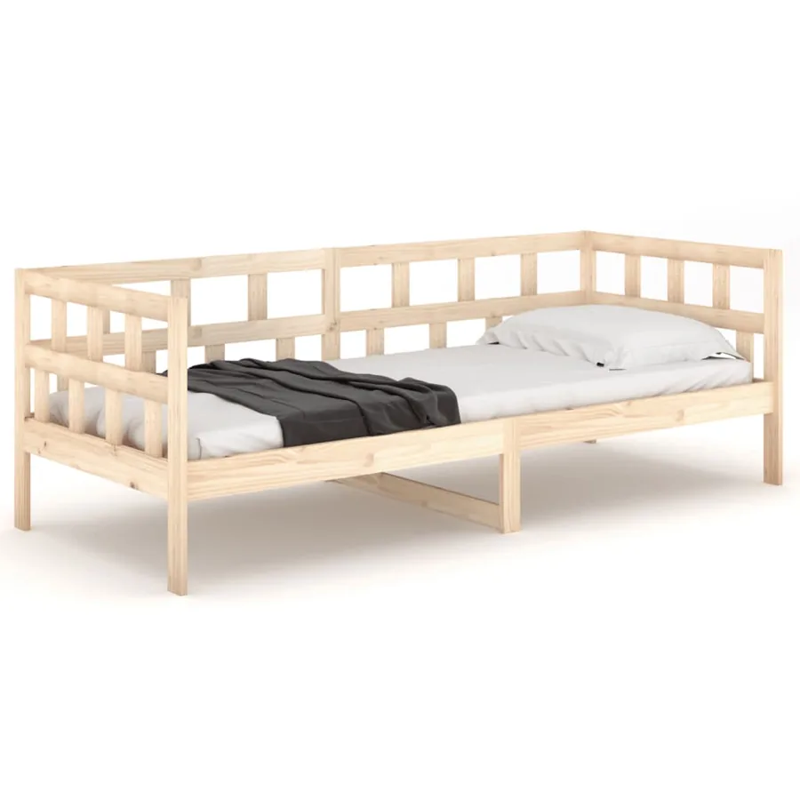 Lit de jour sans matelas bois de pin massif 90x200 cm - 5