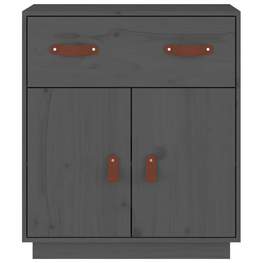 Buffet Gris 65,5x40x75 cm Bois massif de pin - 3