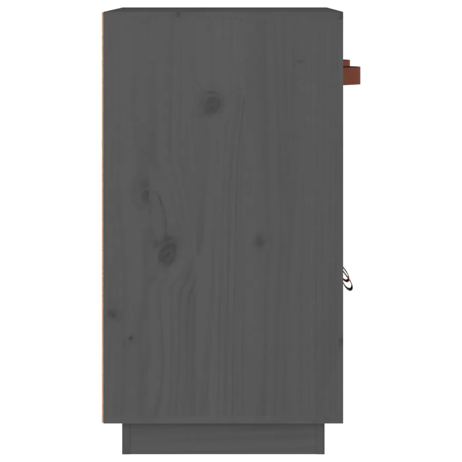 Buffet Gris 65,5x40x75 cm Bois massif de pin - 5