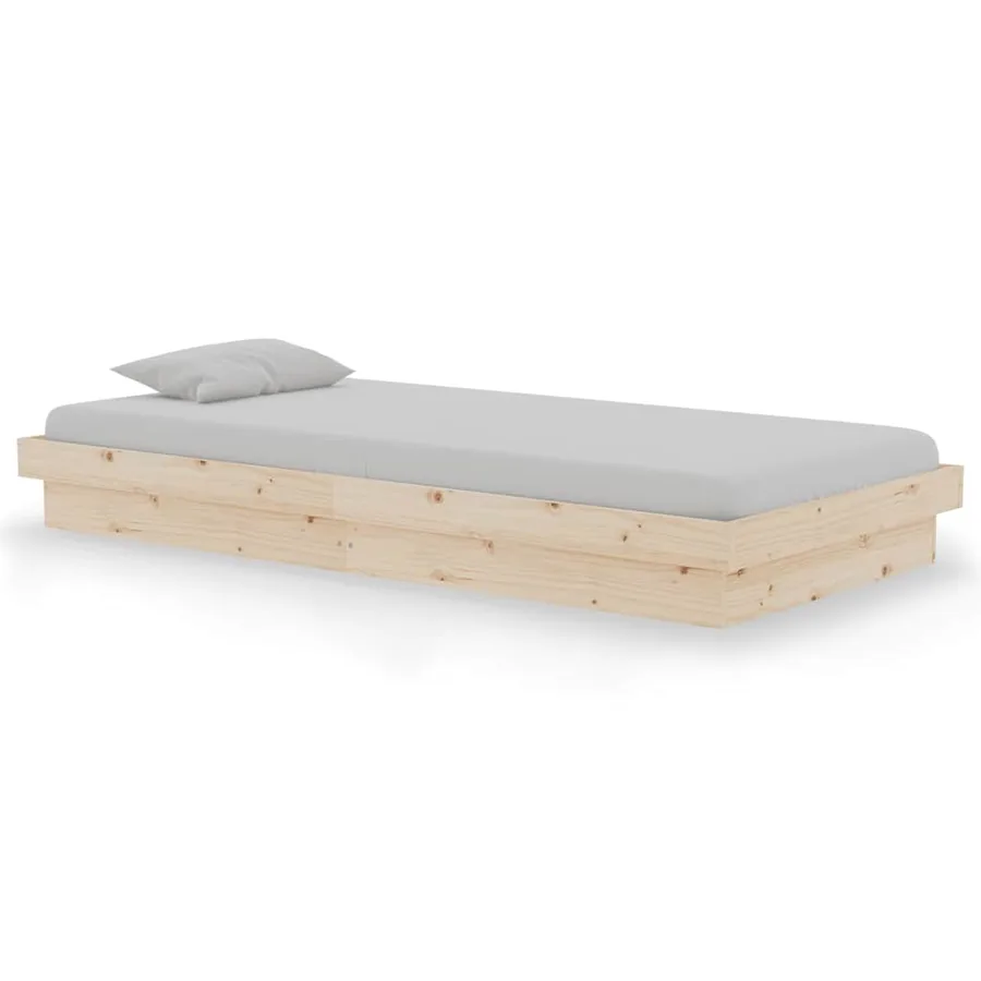 Cadre de lit sans matelas bois massif - 2