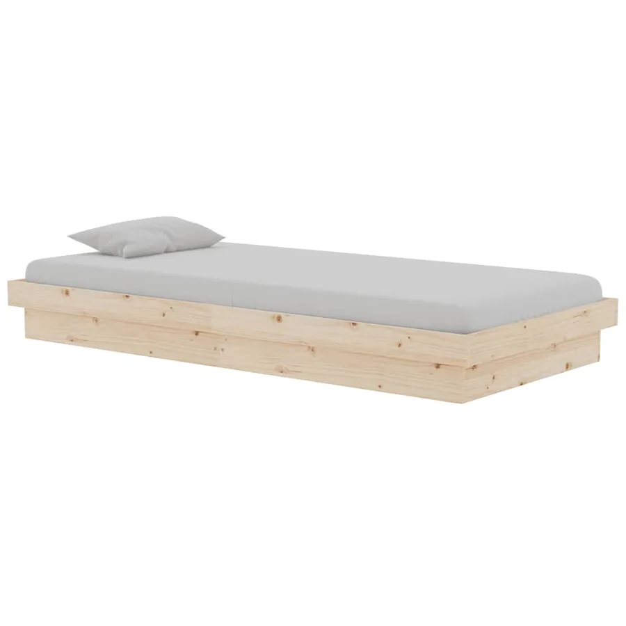 Cadre de lit sans matelas bois massif - 3