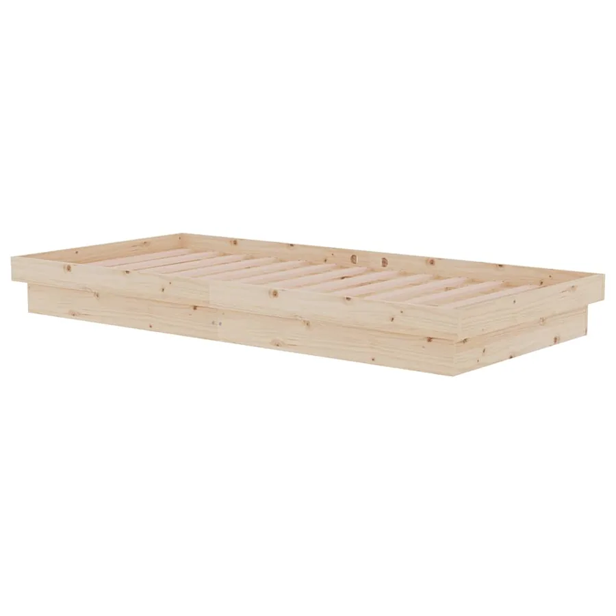 Cadre de lit sans matelas bois massif - 4