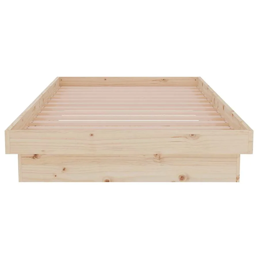 Cadre de lit sans matelas bois massif - 5