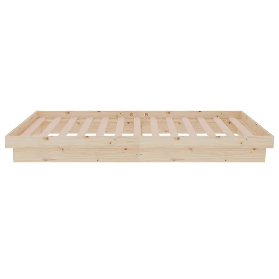 Cadre de lit sans matelas bois massif - 6