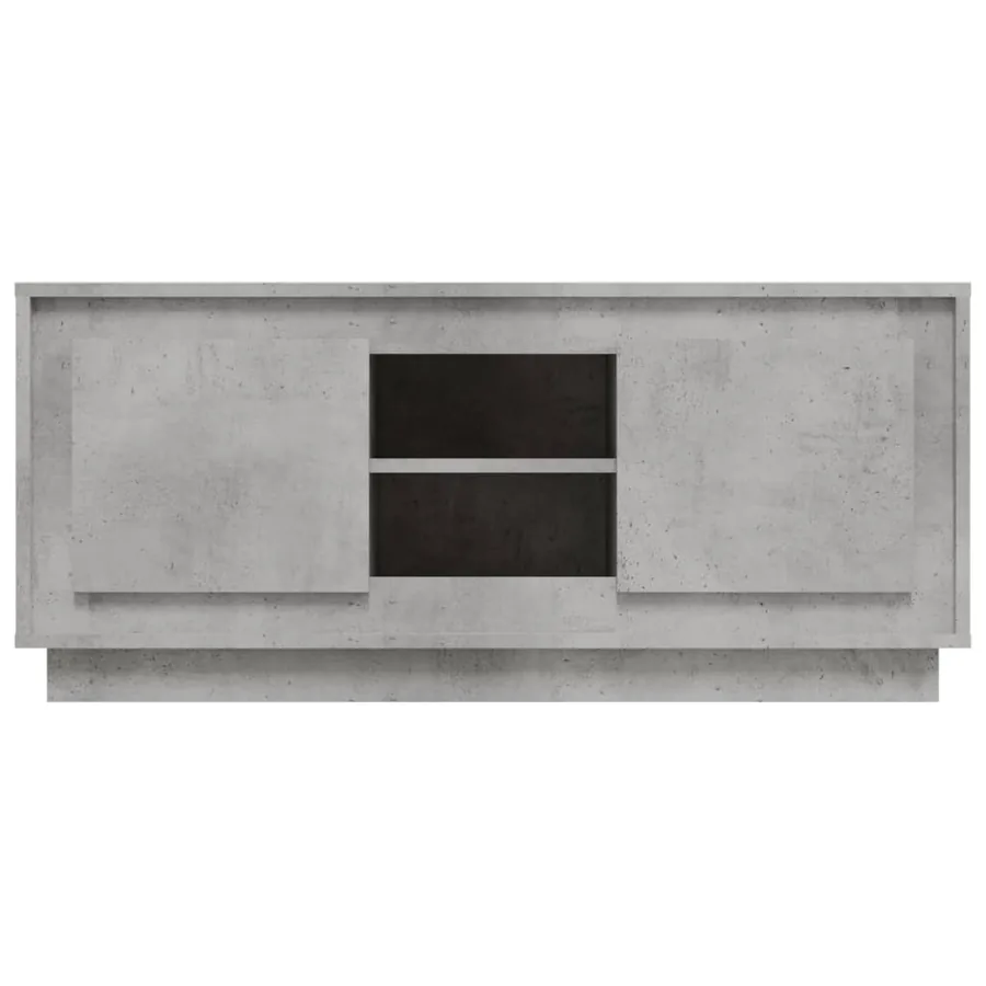 Meuble TV gris béton 102x35x45 cm bois d'ingénierie - 6