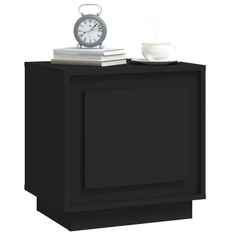 Tables de chevet 2 pcs noir 44x35x45 cm bois d'ingénierie - 4