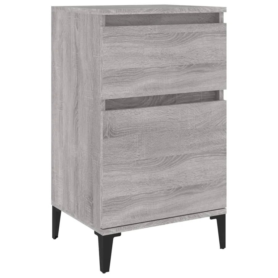 Table de chevet sonoma gris 40x35x70 cm - 2