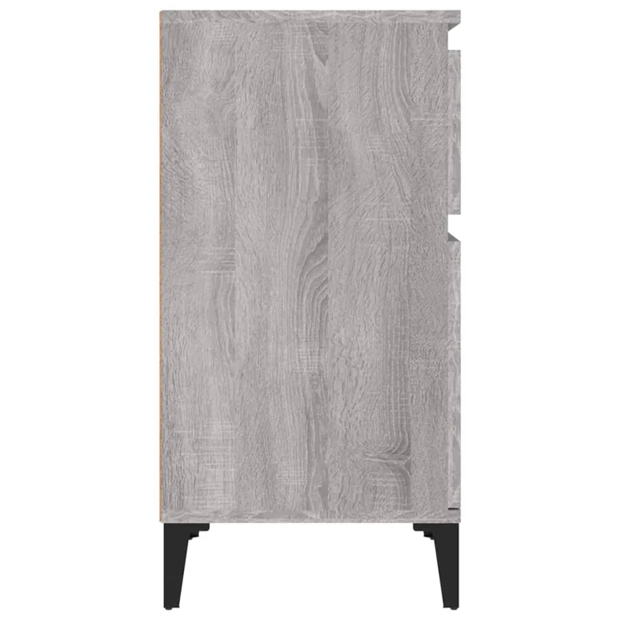 Table de chevet sonoma gris 40x35x70 cm - 7