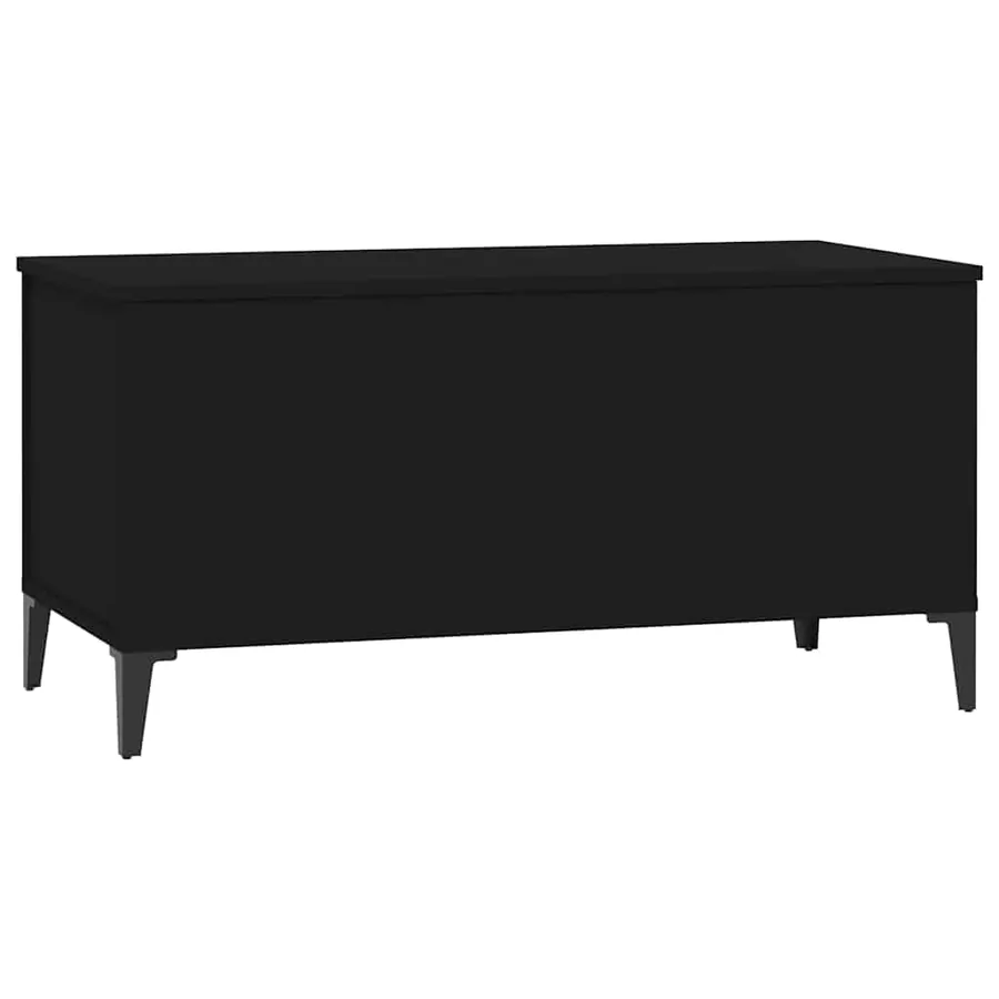 Table basse Noir 90x44,5x45 cm Bois d'ingénierie - 4