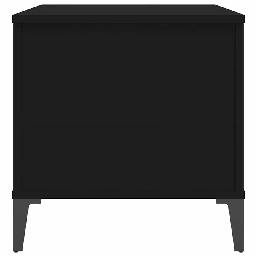Table basse Noir 90x44,5x45 cm Bois d'ingénierie - 6