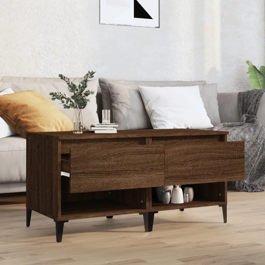 Tables d'appoint 2 pcs Chêne marron 50x46x50 cm Bois ingénierie - 3