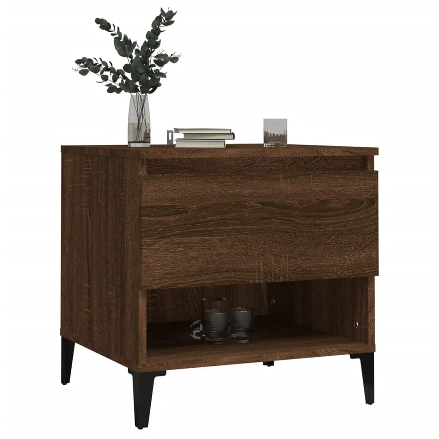 Tables d'appoint 2 pcs Chêne marron 50x46x50 cm Bois ingénierie - 4