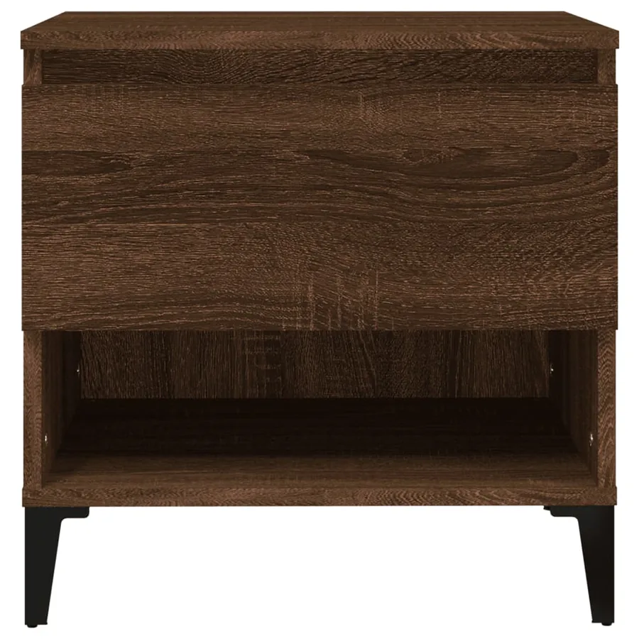 Tables d'appoint 2 pcs Chêne marron 50x46x50 cm Bois ingénierie - 7