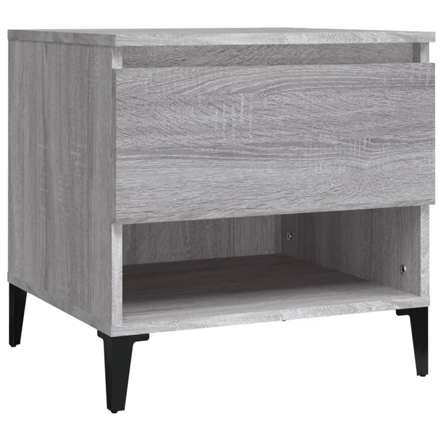 Tables d'appoint 2 pcs Sonoma gris 50x46x50 cm Bois ingénierie - 6