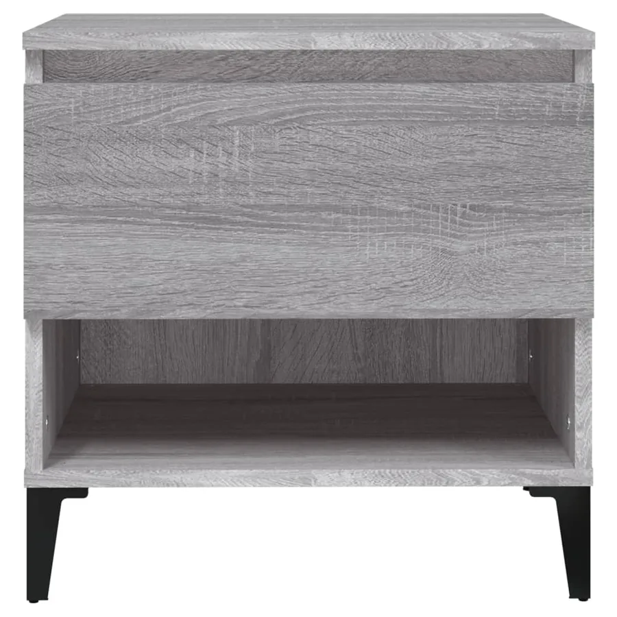 Tables d'appoint 2 pcs Sonoma gris 50x46x50 cm Bois ingénierie - 7