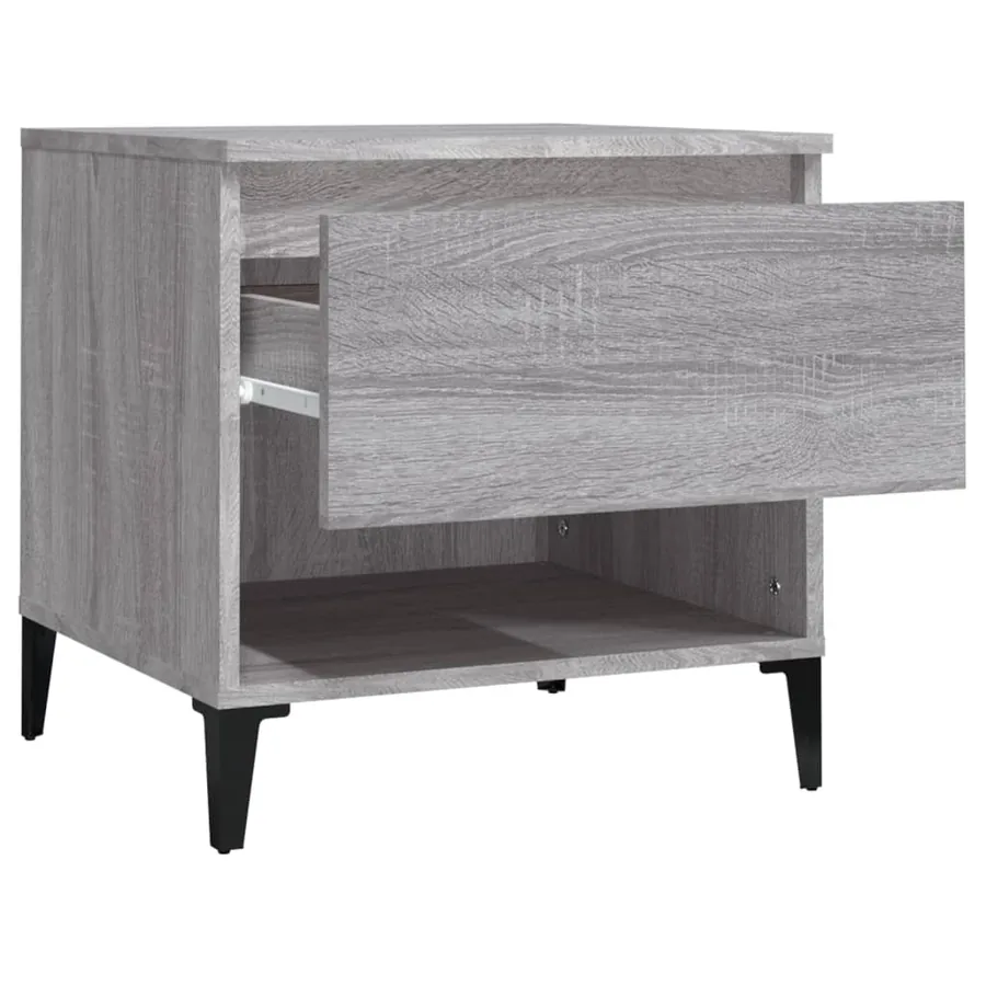 Tables d'appoint 2 pcs Sonoma gris 50x46x50 cm Bois ingénierie - 8