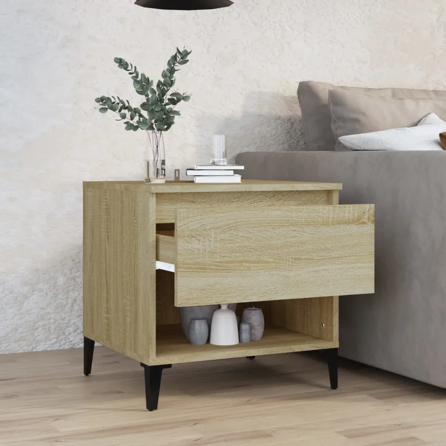 Table d'appoint Chêne sonoma 50x46x50 cm Bois d'ingénierie - 3
