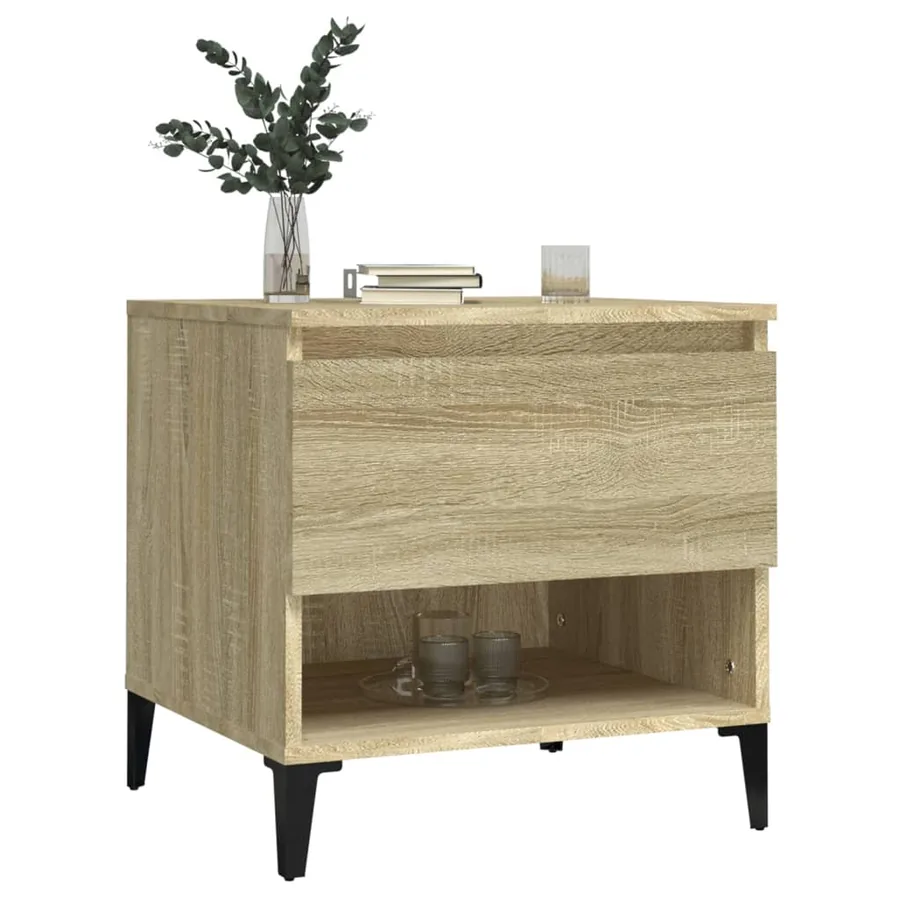 Table d'appoint Chêne sonoma 50x46x50 cm Bois d'ingénierie - 4