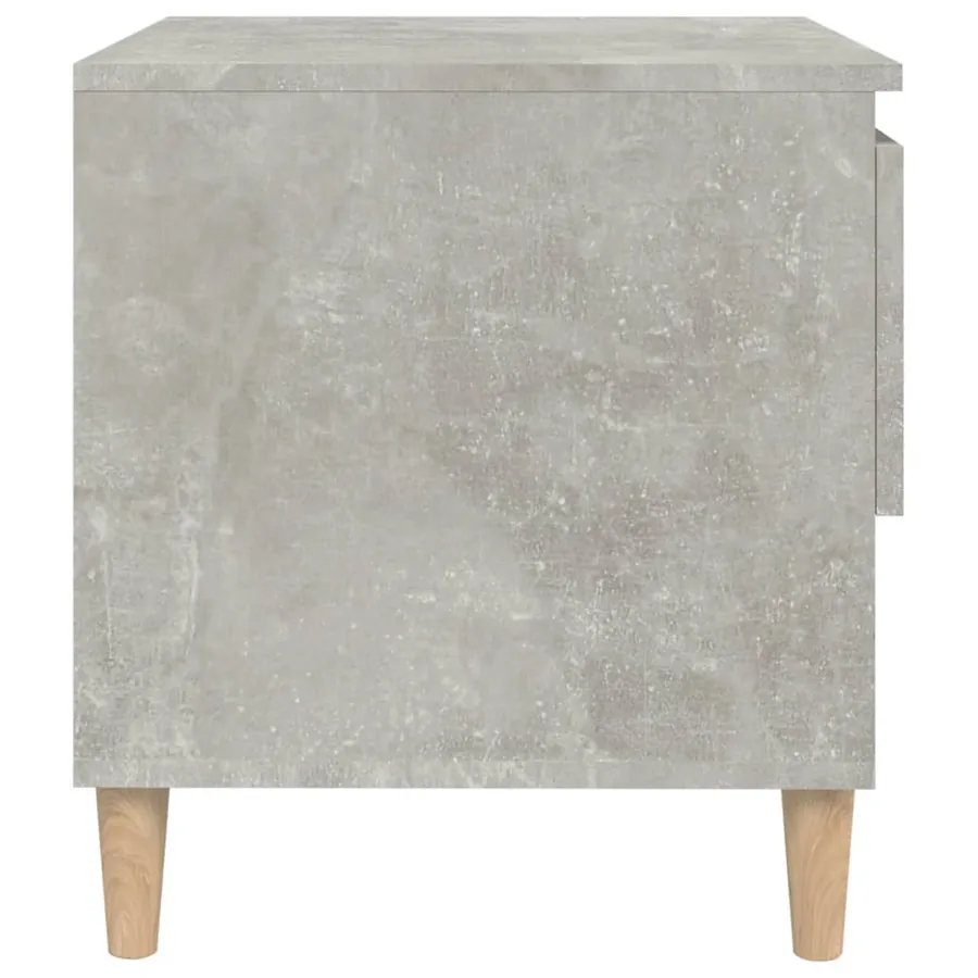 Table de chevet Gris béton 50x46x50 cm Bois d'ingénierie - 6