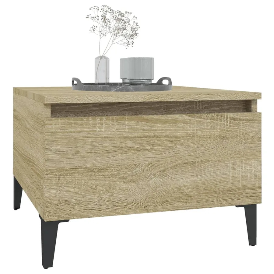Tables d'appoint 2 pcs Chêne sonoma 50x46x35 cm Bois ingénierie - 4