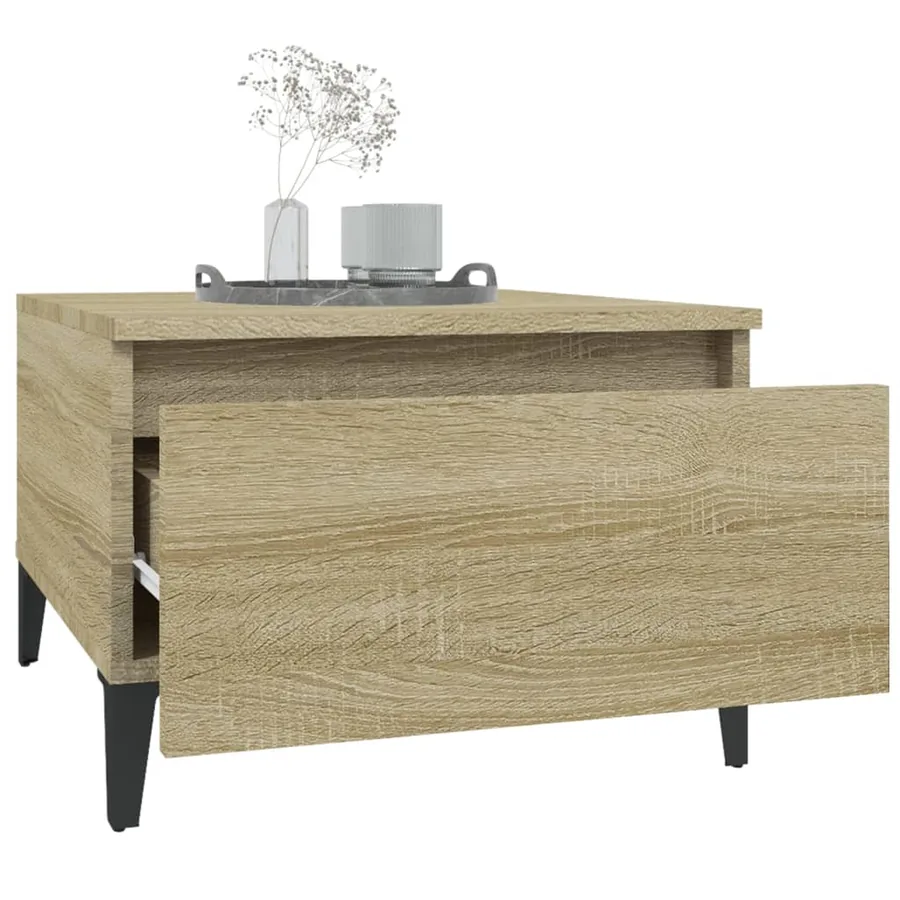 Tables d'appoint 2 pcs Chêne sonoma 50x46x35 cm Bois ingénierie - 5
