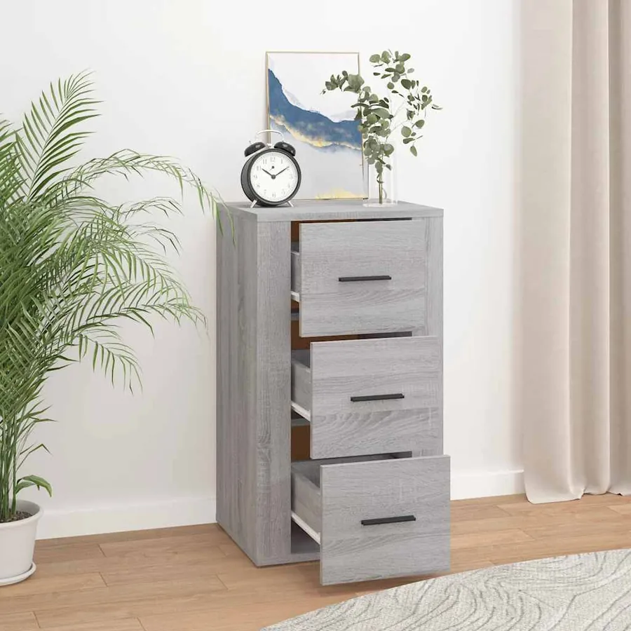 Buffet Sonoma gris 40x33x70 cm Bois d'ingénierie - 3