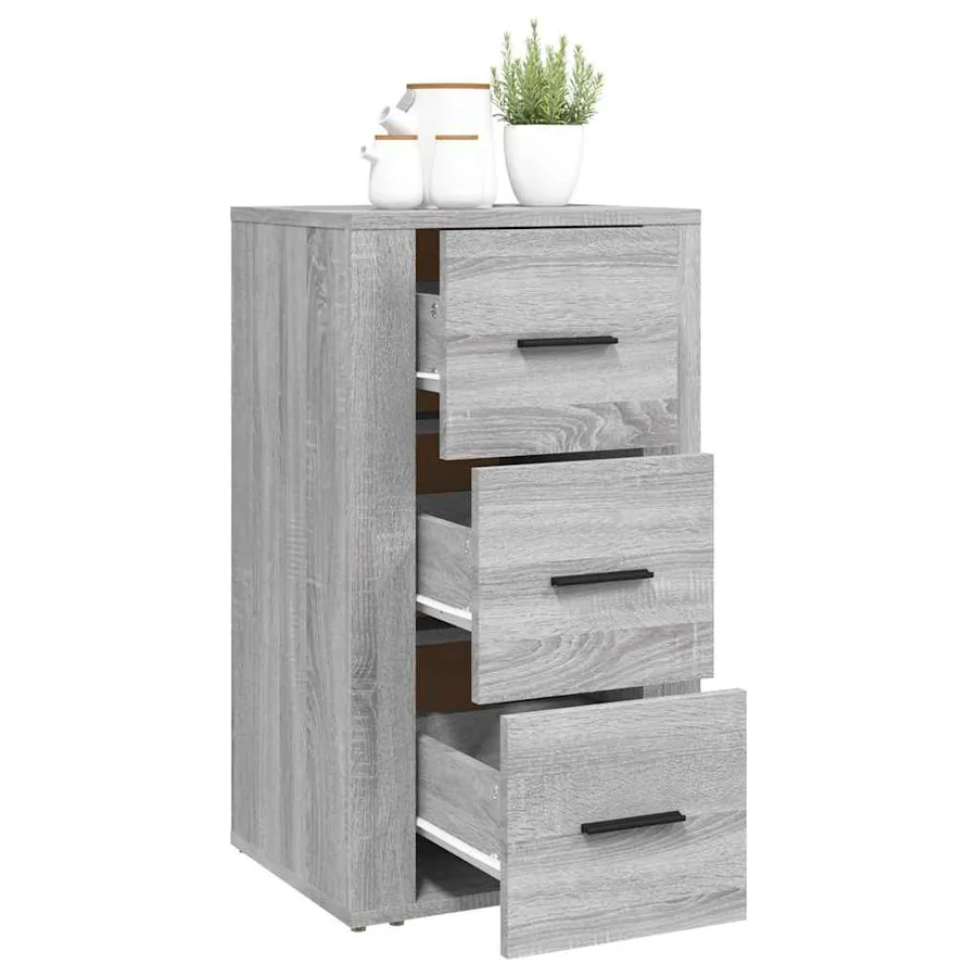 Buffet Sonoma gris 40x33x70 cm Bois d'ingénierie - 4