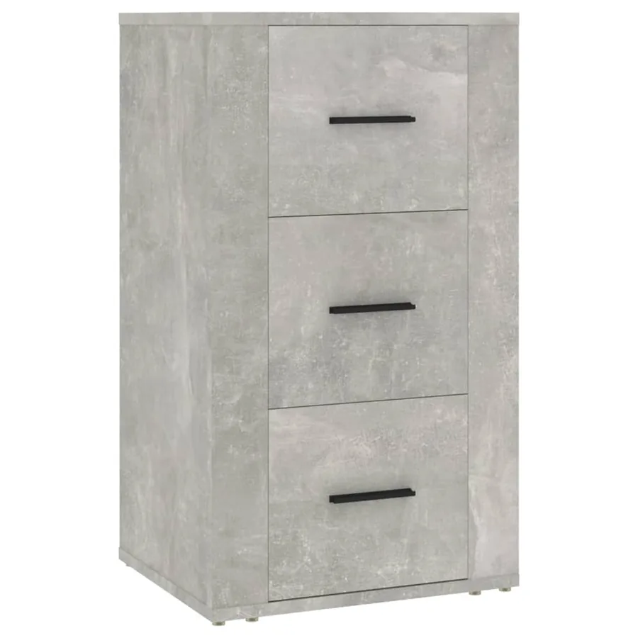 Buffet Gris béton 40x33x70 cm Bois d'ingénierie - 2