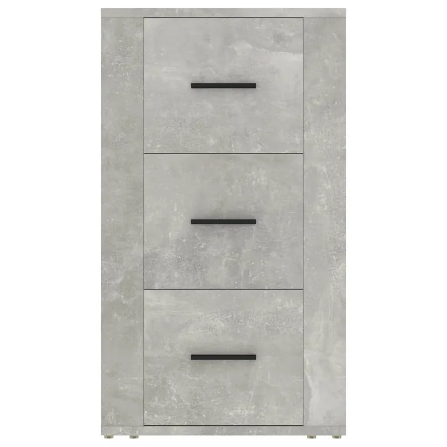 Buffet Gris béton 40x33x70 cm Bois d'ingénierie - 3