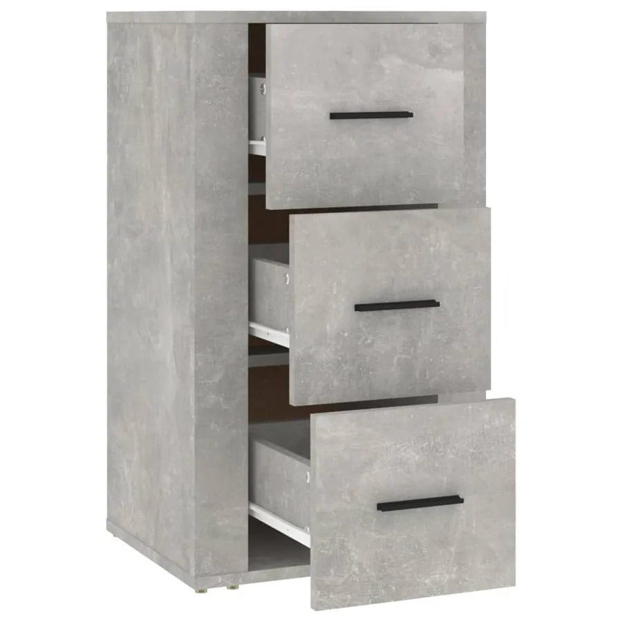 Buffet Gris béton 40x33x70 cm Bois d'ingénierie - 4
