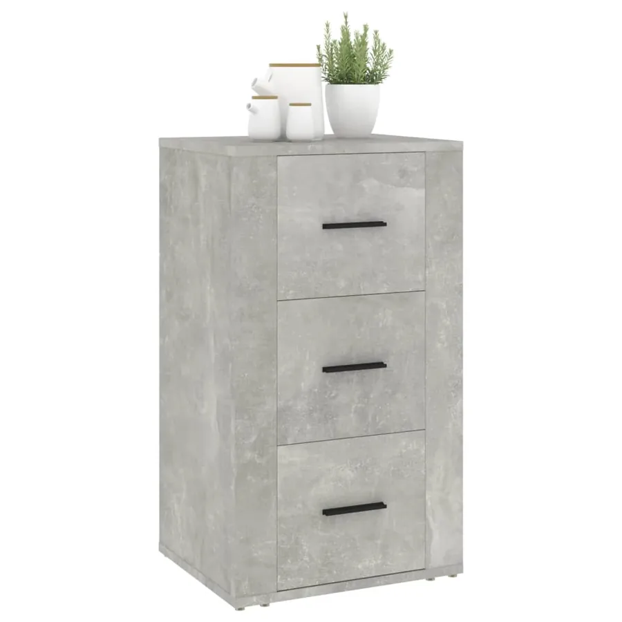 Buffet Gris béton 40x33x70 cm Bois d'ingénierie - 8