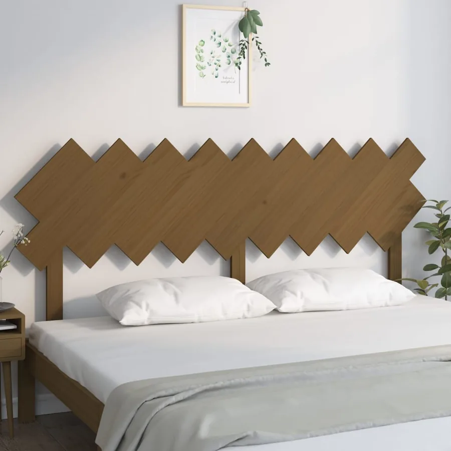 Tête de lit Marron miel 178x3x80,5 cm Bois massif de pin - 3