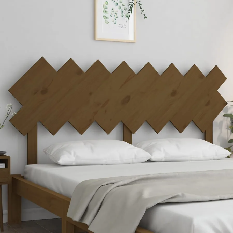 Tête de lit Marron miel 159,5x3x80,5 cm Bois massif de pin - 3