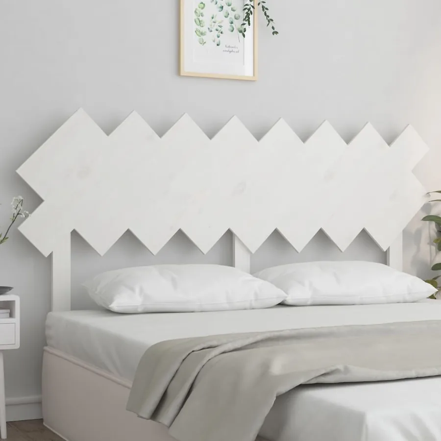 Tête de lit Blanc 159,5x3x80,5 cm Bois massif de pin