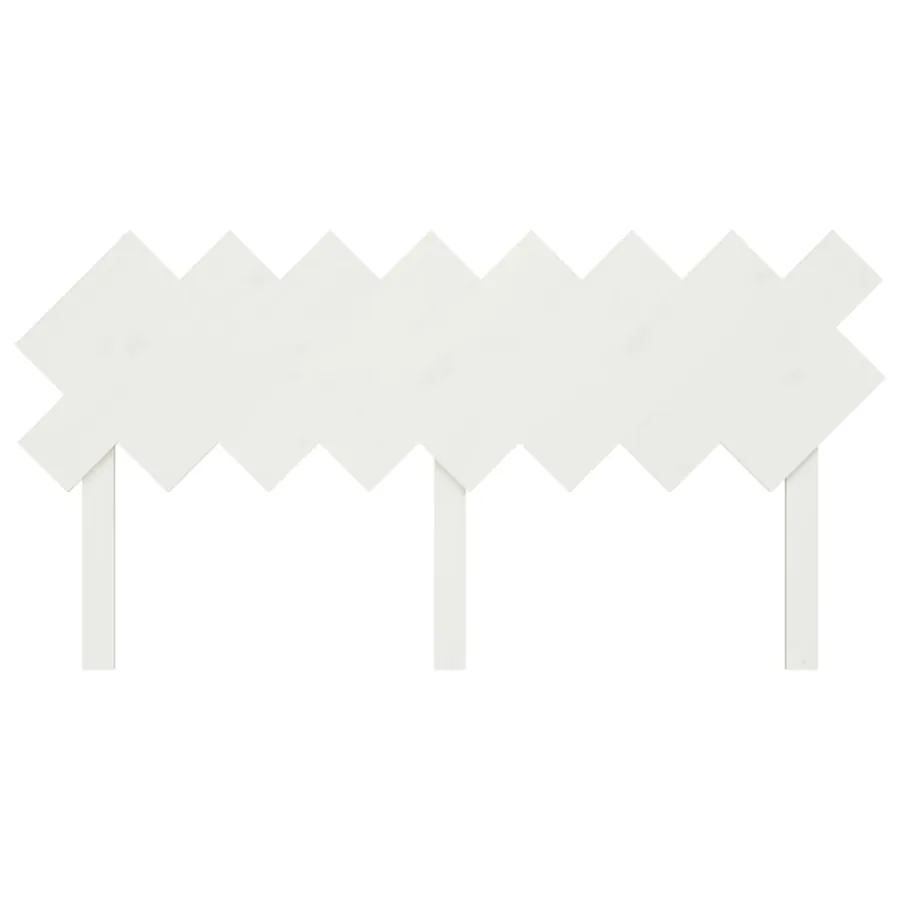 Tête de lit Blanc 159,5x3x80,5 cm Bois massif de pin - 4