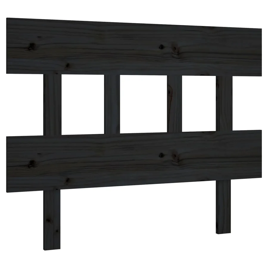 Tête de lit Noir 103,5x3x81 cm Bois massif de pin - 2