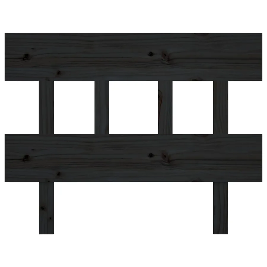 Tête de lit Noir 103,5x3x81 cm Bois massif de pin - 3