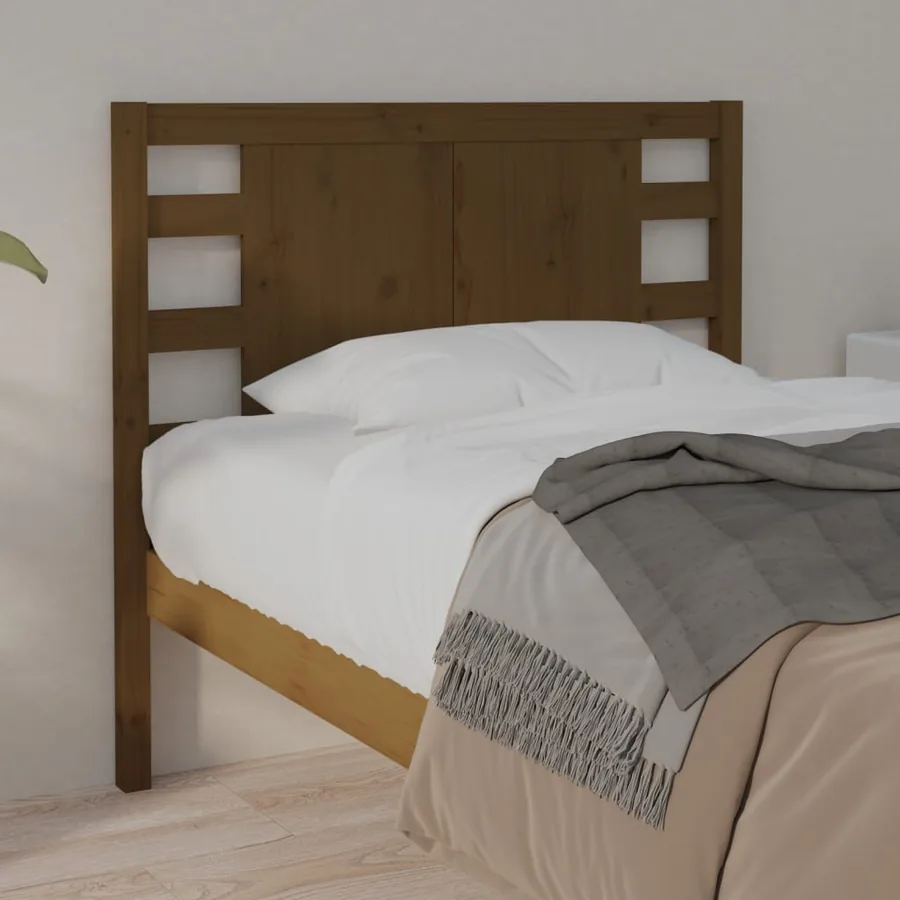 Tête de lit Marron miel 96x4x100 cm Bois massif de pin - 4