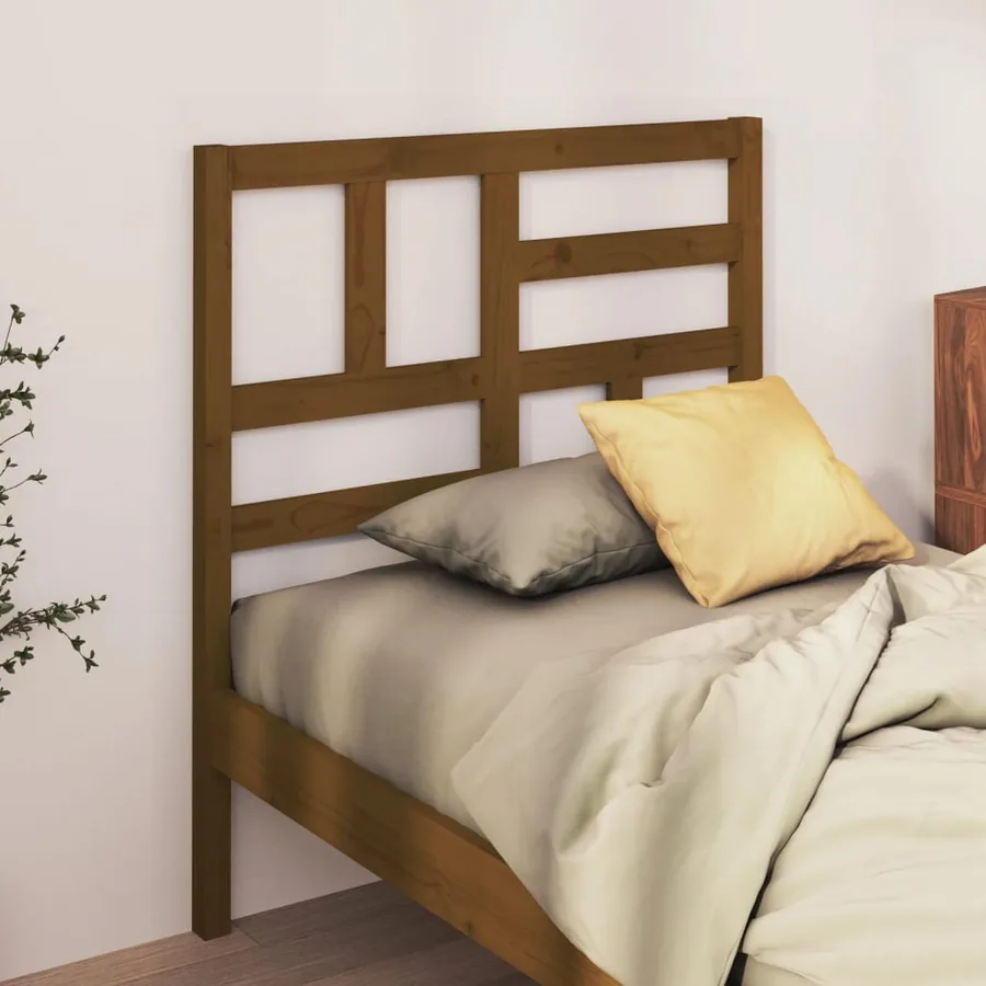 Tête de lit Marron miel 106x4x104 cm Bois massif de pin - 3