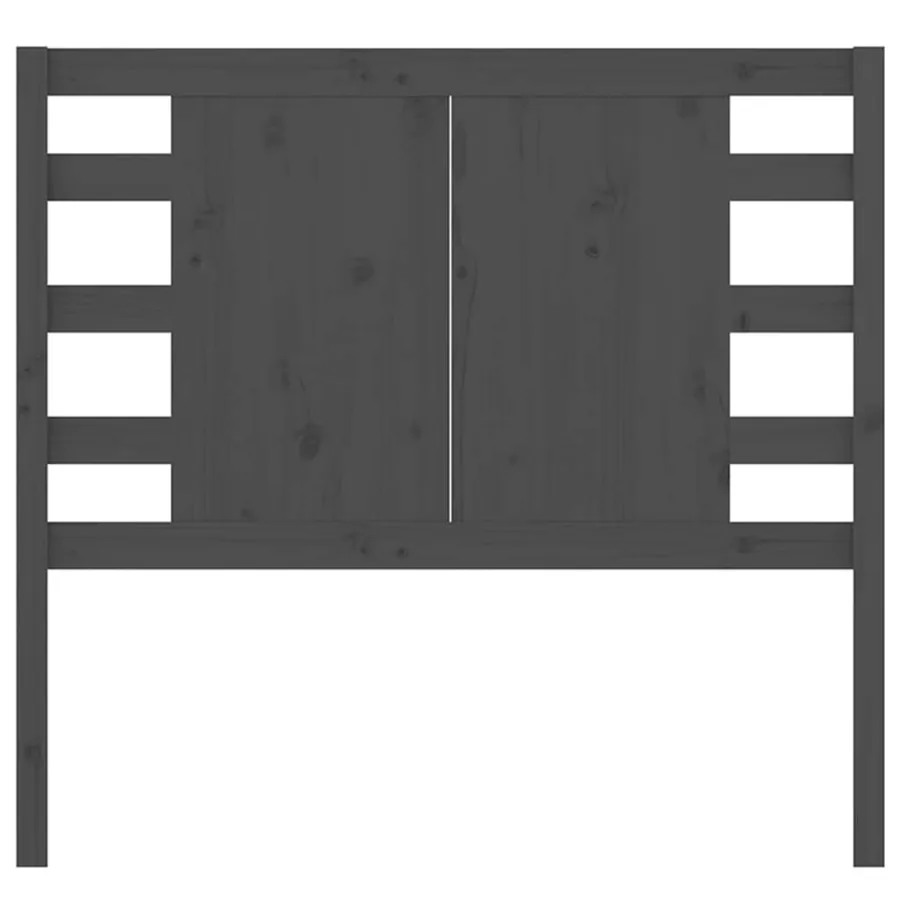 Tête de lit Gris 81x4x100 cm Bois massif de pin - 3