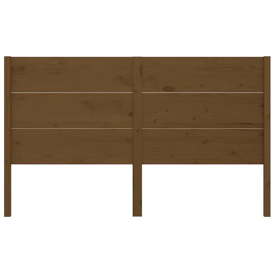 Tête de lit Marron miel 126x4x100 cm Bois massif de pin - 3