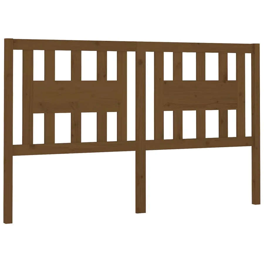 Tête de lit Marron miel 126x4x100 cm Bois massif de pin - 2