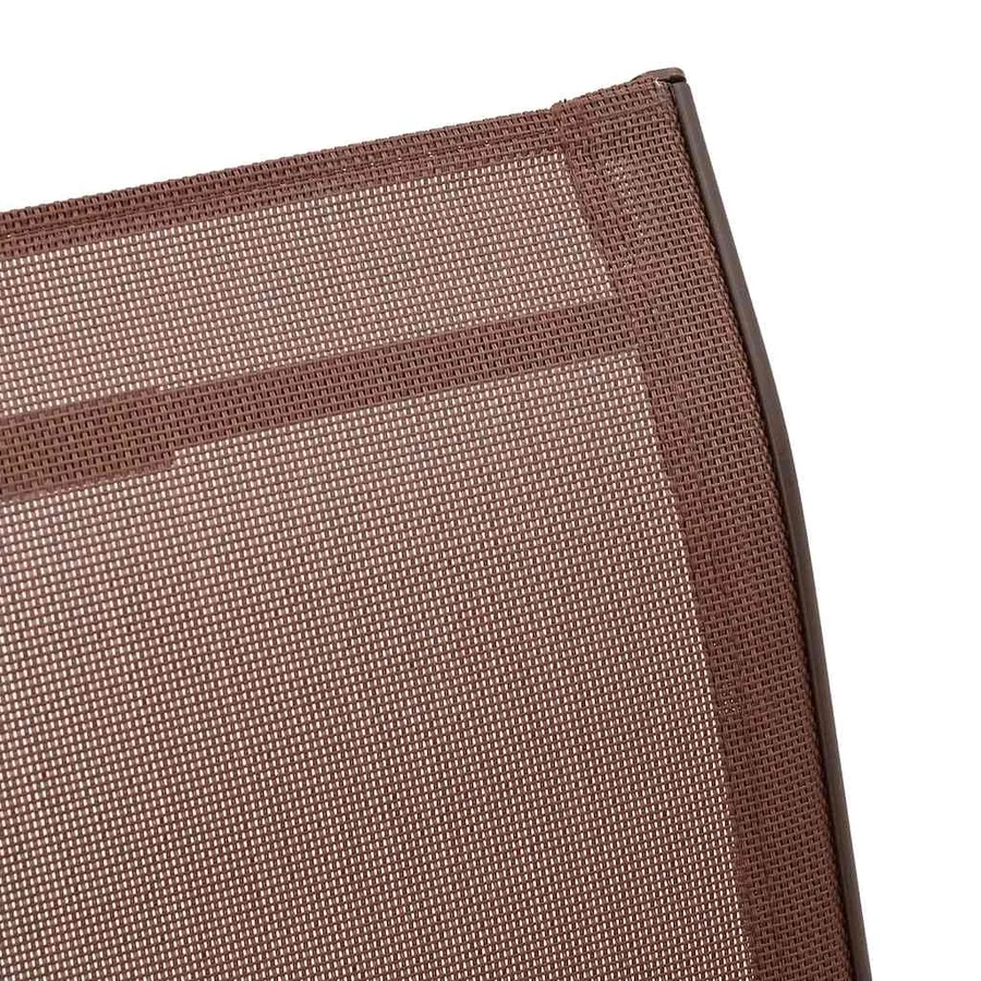 Chaises empilables de jardin lot de 6 Marron Tissu textilène - 11