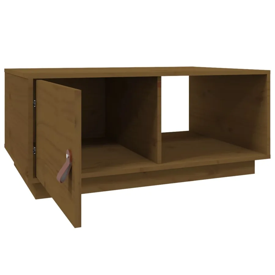Table basse Marron miel 80x50x35,5 cm Bois massif de pin - 7