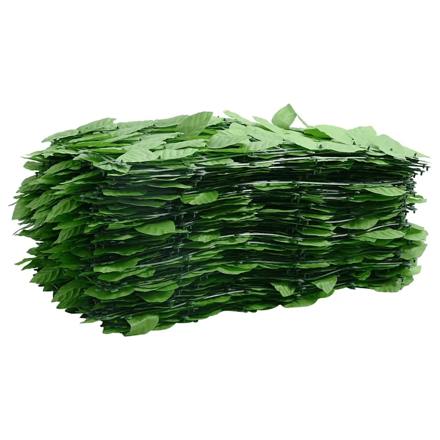 Écran de balcon avec feuilles vert 400x100 cm - 3