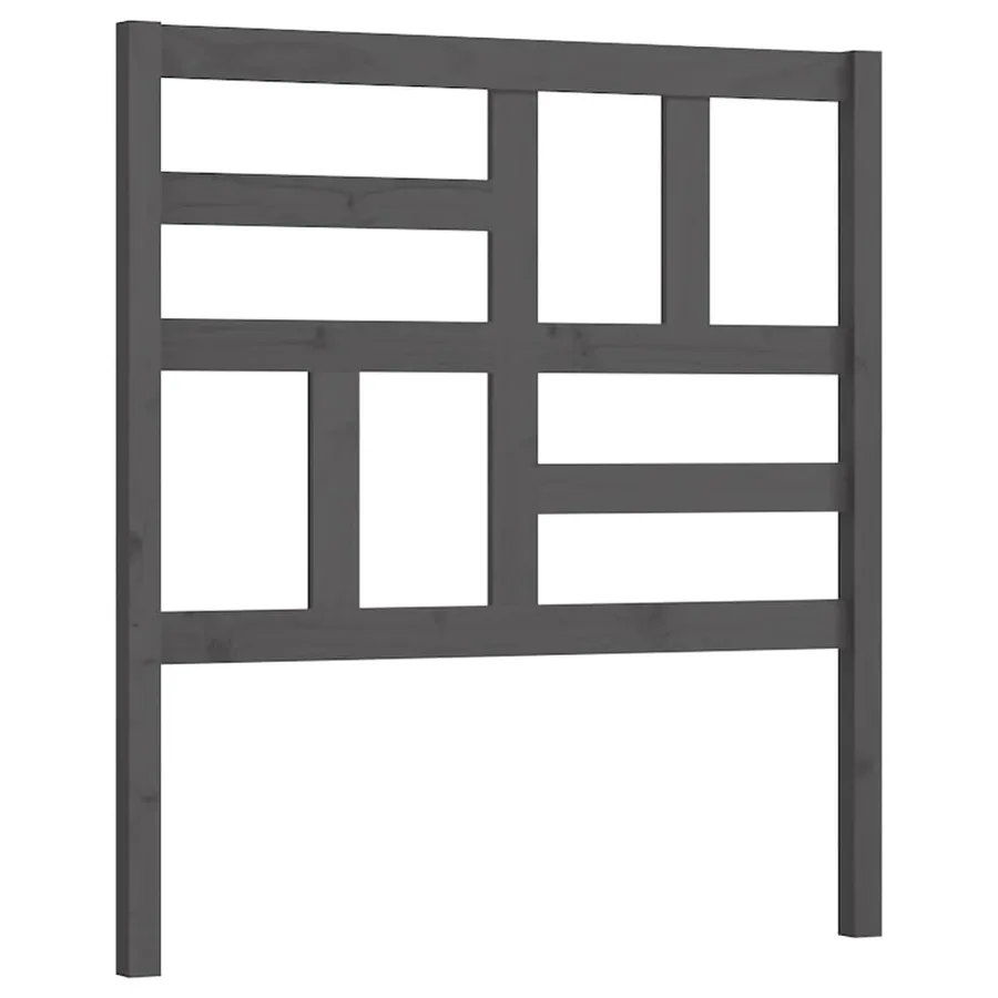 Tête de lit Gris 81x4x104 cm Bois massif de pin - 2